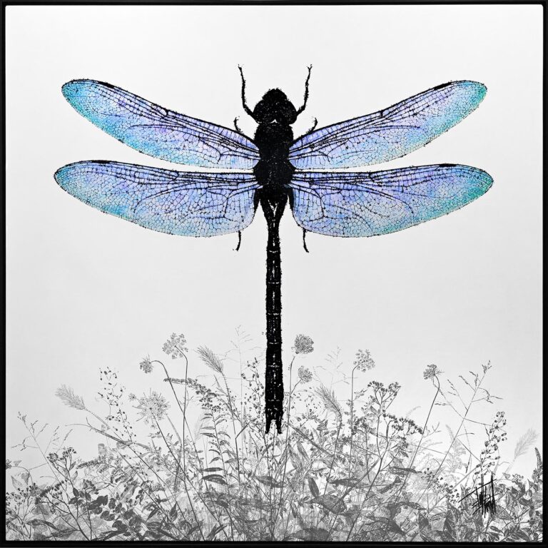 Dragonfly, King of the Meadow, Detail, Artwork by Terrell Thornhill